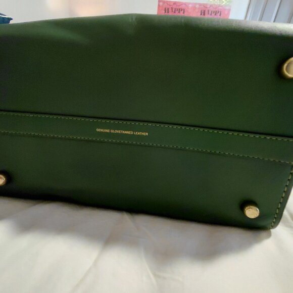 Coach Green Leather Tote New with Tags - Picture 11 of 12